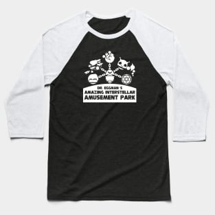 Dr. Eggman's Amazing Interstellar Amusement Park - Sillouette white Baseball T-Shirt